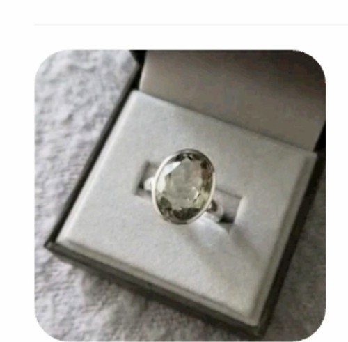 925 silver green amethyst ring - 925,