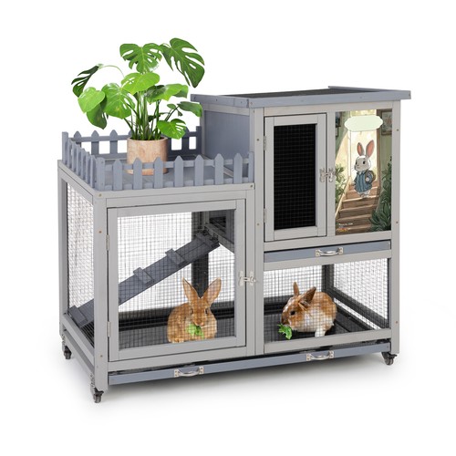 Wooden rabbit hutch - hutch, cage