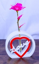 Love Heart Single Rose Vase