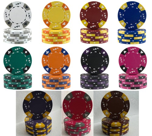 Poker chips 14g tri - tri-colour, ace