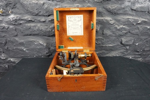 Antique brass marine - marine, sextant