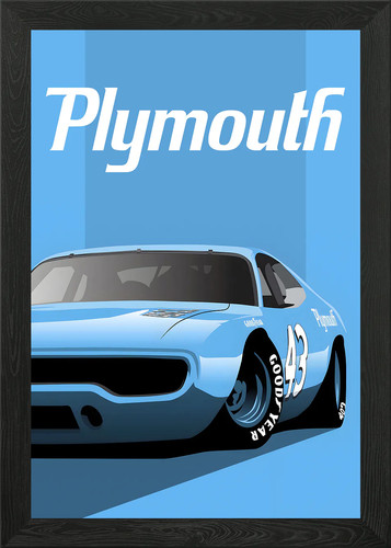 Plymouth gtx roadrunner framed - plymouth,