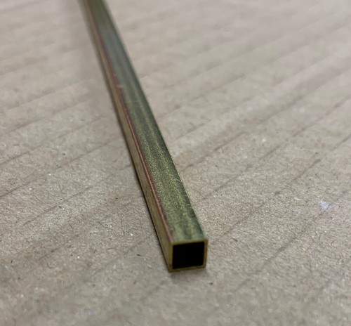 Brass square tube 12 - square, 12"