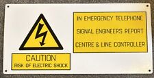 Original CAUTION Ename Railway Sign 48 X 24