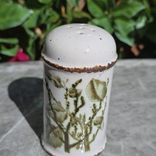 Vintage Midwinter Stonehenge Greenleaves Pepper Pot Shaker H4"