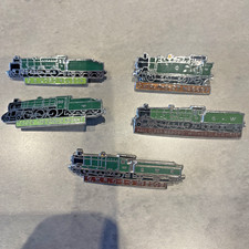 5 Railway Themed Badges Enamel