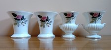 joblot 4 pieces wedgwood hathaway pink rose bone china 2x vase 2x urn vase VGC