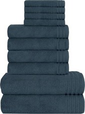 10 Piece Monaco Towels Hotel Quality 100% Cotton Face Hand Bath Towel Bale Set