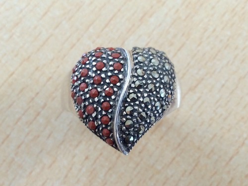 Sterling silver marcasite - silver,