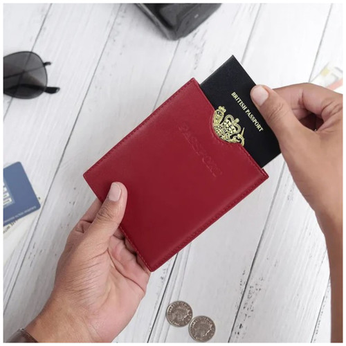 Real leather passport cover - real,