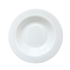 Deep Plate 22cm White Pasta Plate Glass Zenix Intensity Non-Porous Dinnerware