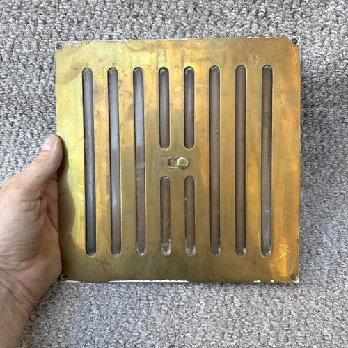 Vintage brass air vent - vent, 9"
