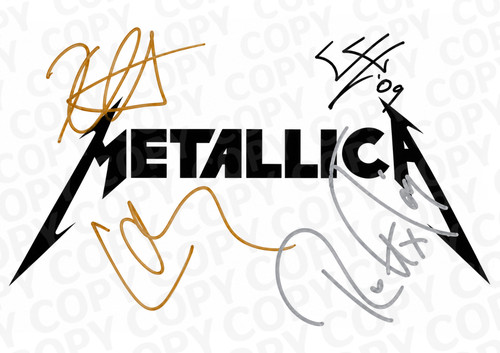 Metallica 10x8 signed - 10x8,
