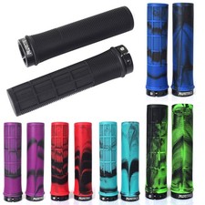 MTB Bike Handlebar Grips Anti-slip Rubber Lock-on Mountain Bike Folding Bike