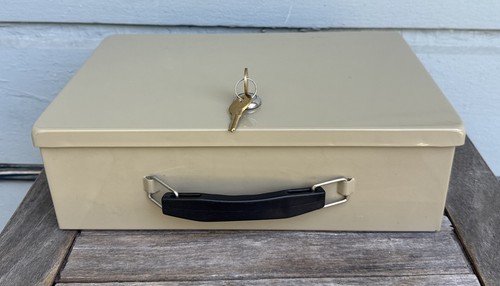 Strong metal lock box with - box,