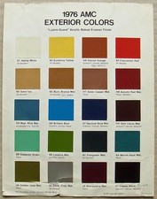 AMC USA Exterior Colour Chart
