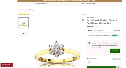 Samuel carat yellow gold - h,