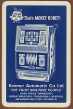 Playing Cards Single Card Old * SLOT FRUIT MACHINE Advertising Casino Gambling B