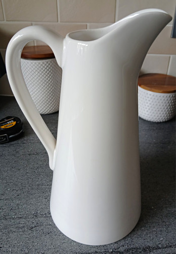 White blue glossy ceramic - glossy,