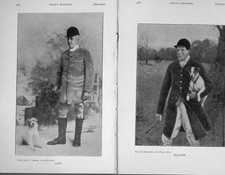 Original Old Antique Print 1905 Portrait Jack Hunting Piggott Sport 20th