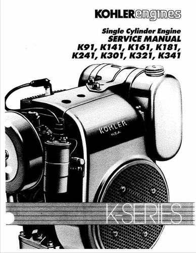 Kohler engine service - engine, manual