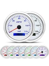 GPS Speedometer Boat Car Marine Truck 7 Color 120MPH Waterproof Gauge White
