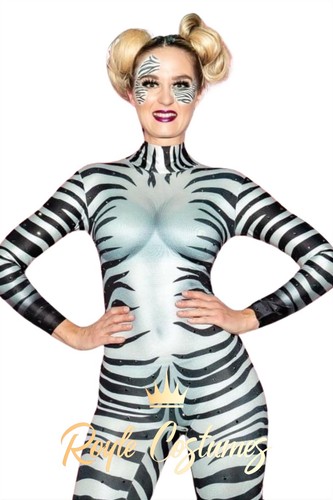 Zebra catsuit costume lycra - zebra,