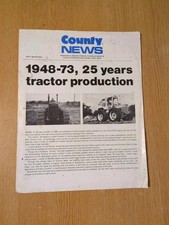 PRE USED COUNTY TRACTOR NEWS MAGAZINE COLOUR FARMING No 6 COLLECTORS BROCHURE