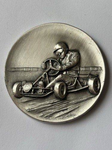 Old kart racing medallion - old, go
