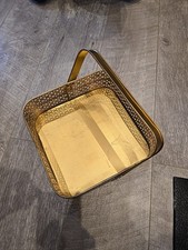 Gold Metal Tray with Handle