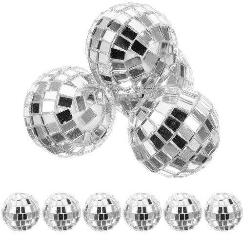 Silver glass mirror disco - glass, ball