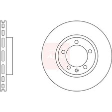 2x Brake Discs Vented For