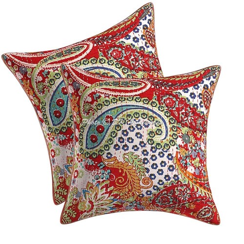 Bohemian cotton throw pillow - bohemian,