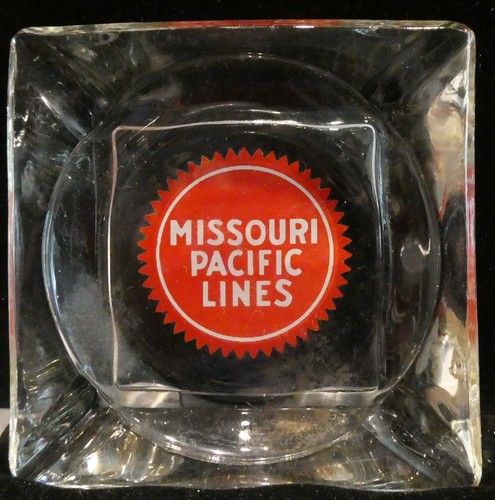 Railroad ashtray glass - railroad,