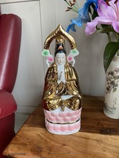 Vintage Original Chinese Porcelain Buddha 34cm Tall