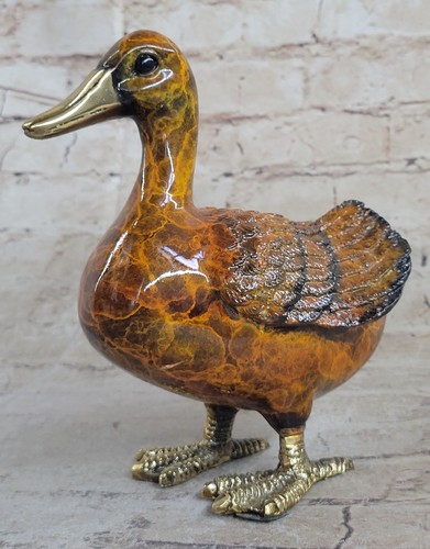 Art deco duck bronze sculpture - deco,