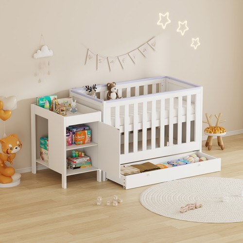 White baby cot crib - baby,