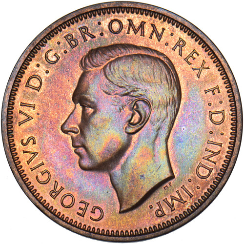 1937 proof halfpenny - proof,