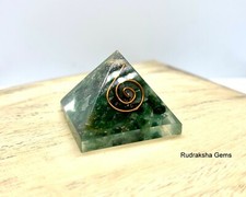 REIKI ENERGY CHARGED GREEN JADE ORGONE PYRAMID POWERFUL ENERGY GENERATOR GIFT