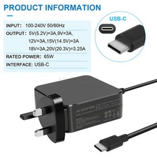 65W USB C Type-C Adapter