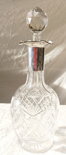 Vintage cut crystal decanter - crystal,