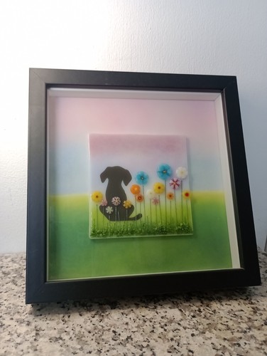 Fused glass art - fused, tile