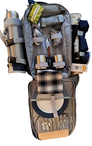 Deluxe picnic backpack - deluxe, hamper