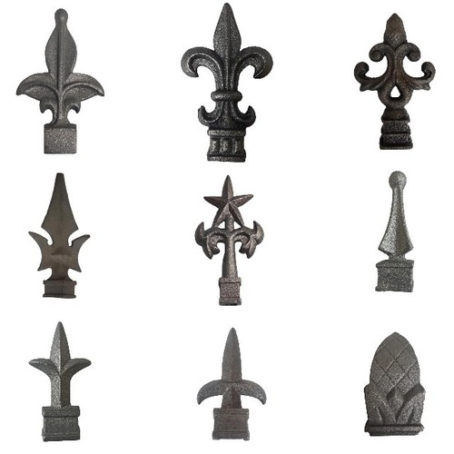 Cast iron fence finials - fence,