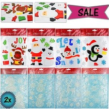 2x Christmas Snowflakes Clings