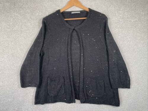 Woman black sequinned open - m&s,
