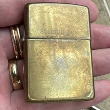 Vintage Solid Brass Zippo