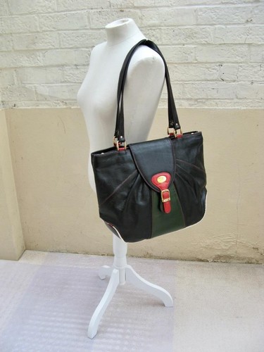 Coloured real leather - , large