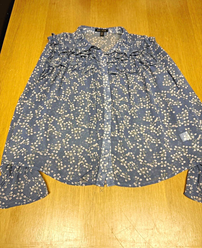 Qed london blue floral chiffon - qed,