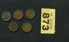 Set of  5  old  German